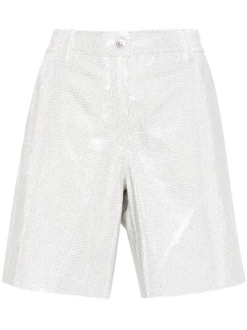 White cotton crystal shorts Ermanno Scervino | D447P315CTKBB14800